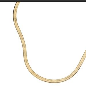 Jennifer Zeuner Allie Necklace 14k Hamilton‎ Yellow Gold IP Plating Herringbone